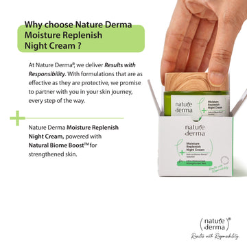 Nature Derma Moisture Replenish Night Cream with Natural Biome Boost™ Solution - 50 ml
