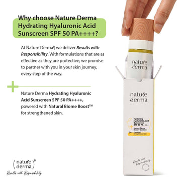 Hydrating Hyaluronic Acid Aqua Sunscreen SPF 50 PA++++ with Natural Biome-Boost™ Solution - 50 ml