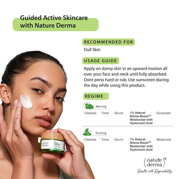 1% Natural Biome-Boost™ Moisturizer with Hyaluronic Acid - 50ml