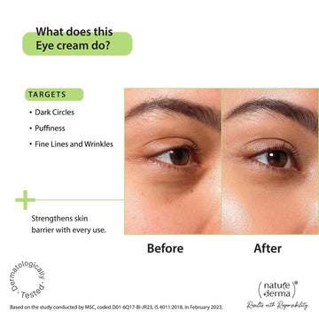 Hyaluronic Acid and Caffeine Under Eye Cream with Natural Biome-Boost™ Solution - 15 ml