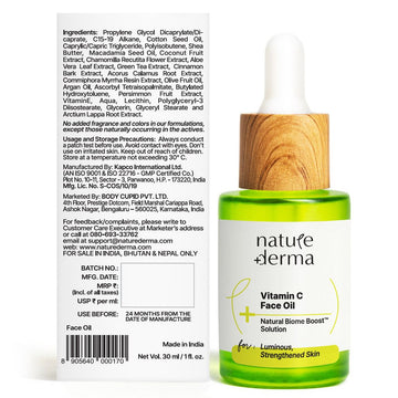Vitamin C Face Oil with Natural Biome Boost™ Solution - 30 ml
