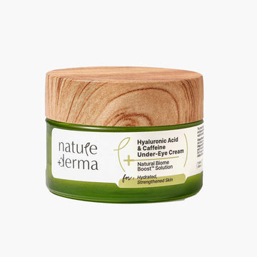 Hyaluronic Acid and Caffeine Under Eye Cream with Natural Biome-Boost™ Solution - 15 ml